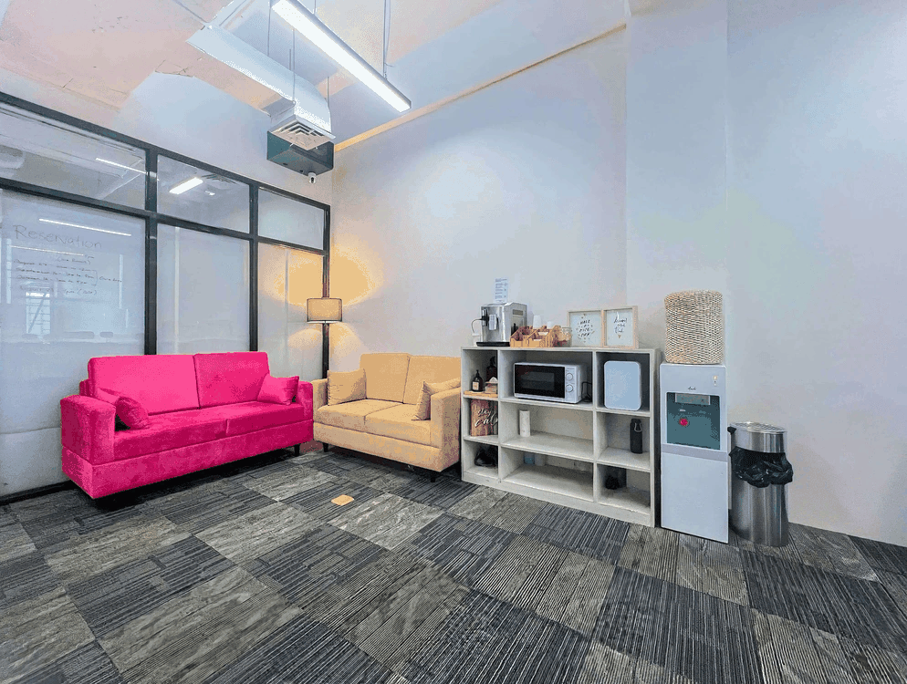 Pantry and lounge area.
